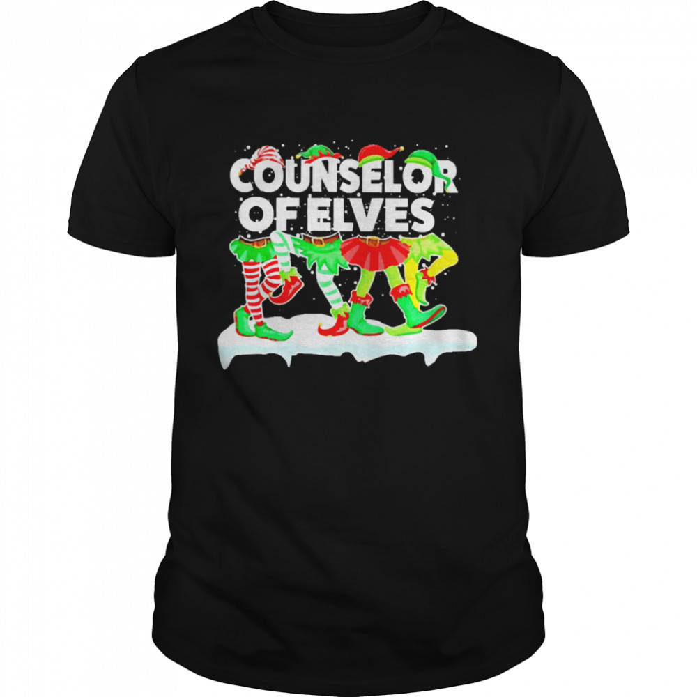 Grinch ELF Squad Counselor Of Elves Christmas Sweater  Classic Men's T-shirt