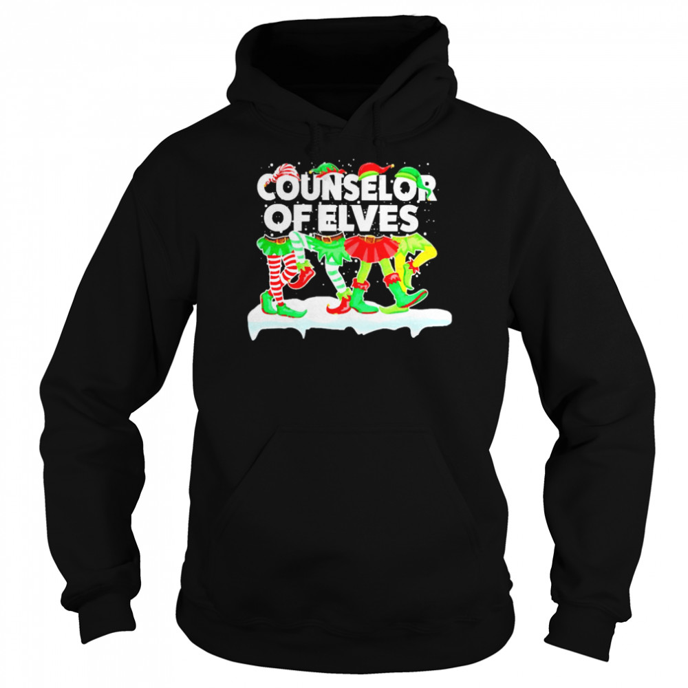 Grinch ELF Squad Counselor Of Elves Christmas Sweater  Unisex Hoodie