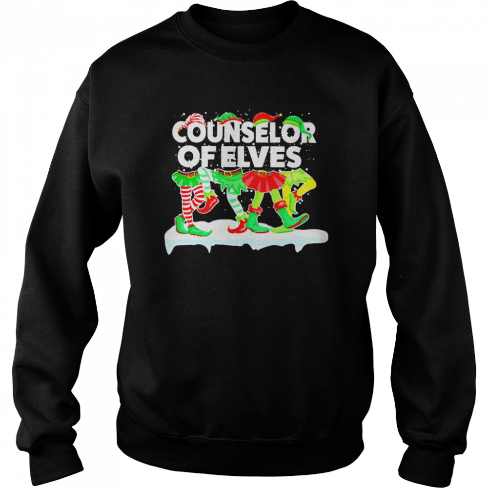 Grinch ELF Squad Counselor Of Elves Christmas Sweater  Unisex Sweatshirt
