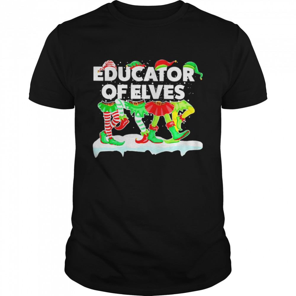Grinch ELF Squad Educator Of Elves Christmas Sweater  Classic Men's T-shirt