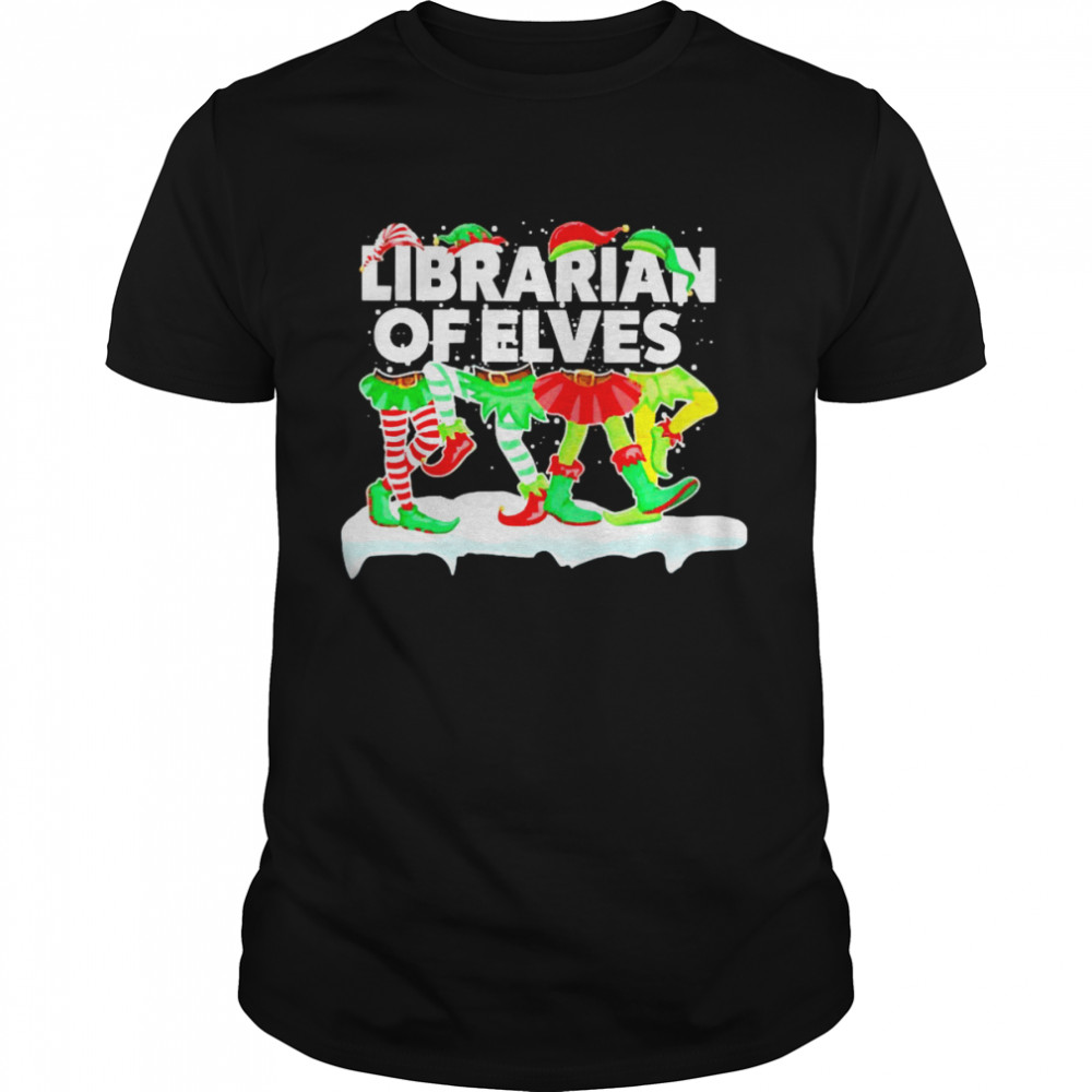 Grinch ELF Squad Librarian Of Elves Christmas Sweater  Classic Men's T-shirt