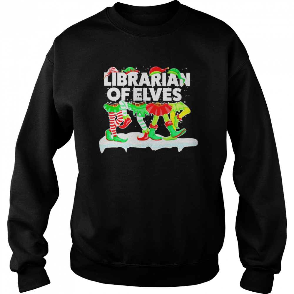 Grinch ELF Squad Librarian Of Elves Christmas Sweater  Unisex Sweatshirt