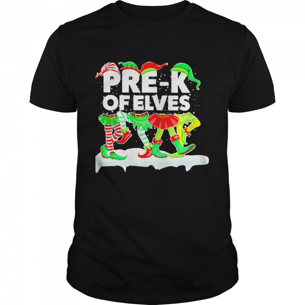 Grinch ELF Squad Pre-K Of Elves Christmas Sweater  Classic Men's T-shirt