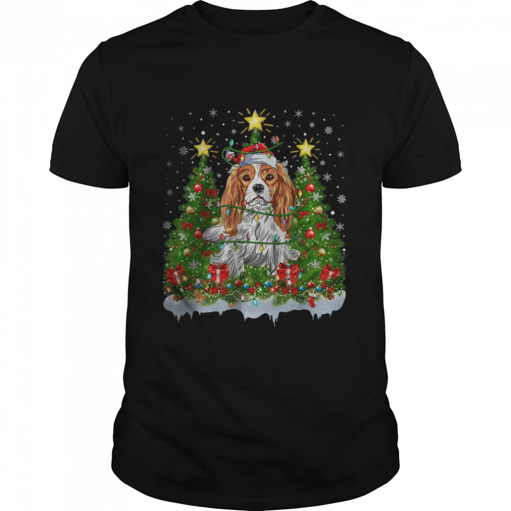 Lighting Xmas Tree Cavalier King Charles Spaniel Christmas T-Shirt