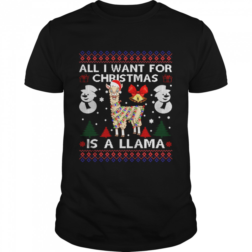 Llama Christmas Ugly Xmas Pajamas Holiday Shirt