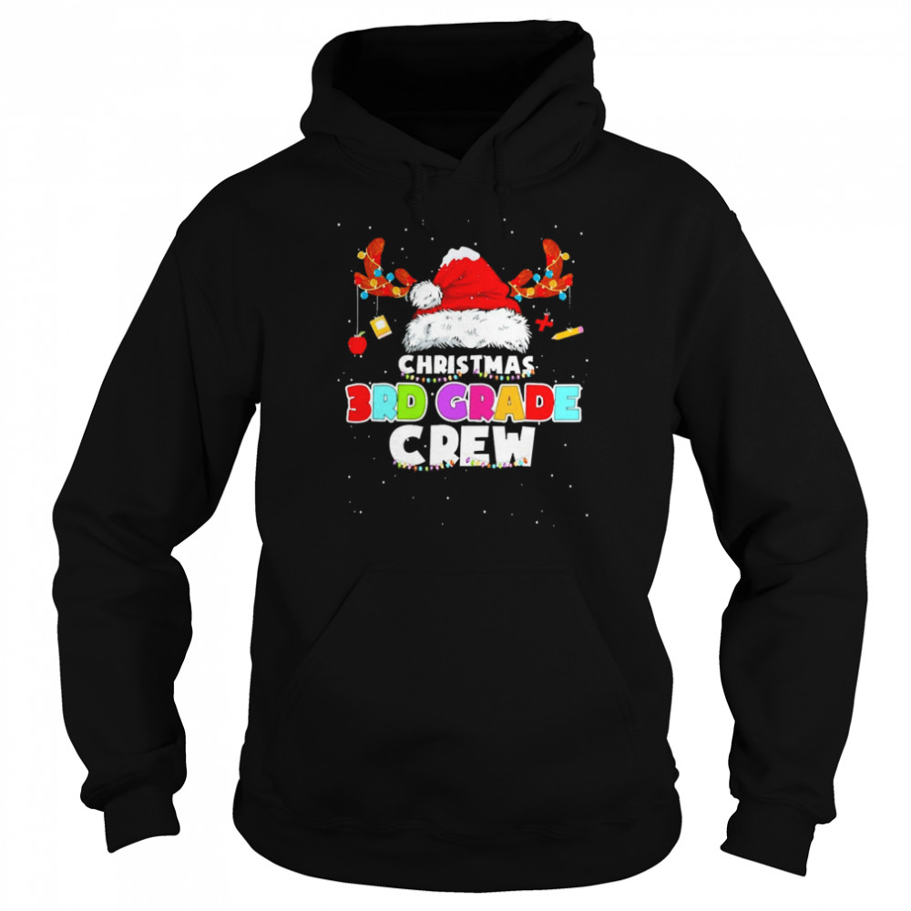 Santa Hat Christmas 3rd Grade Crew Sweater  Unisex Hoodie