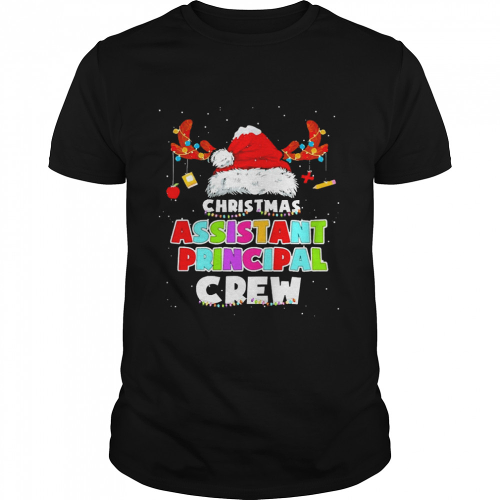 Santa Hat Christmas Assistant Principal Crew Sweater Shirt