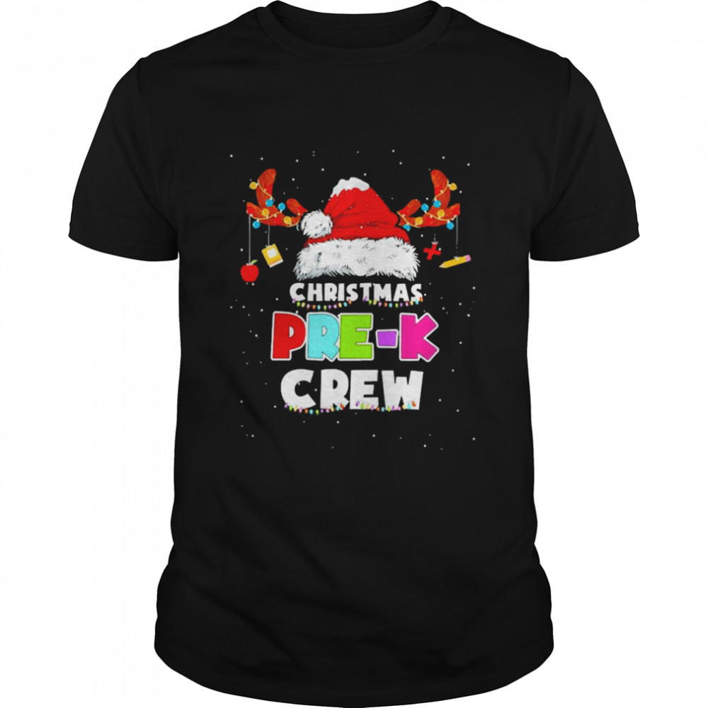 Santa Hat Christmas Pre-K Crew Sweater Shirt
