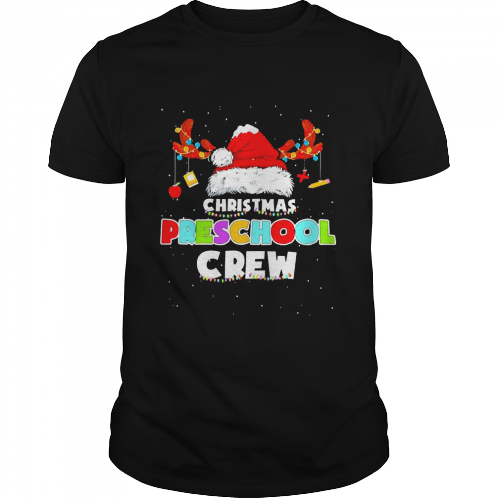 Santa Hat Christmas Preschool Crew Sweater Shirt