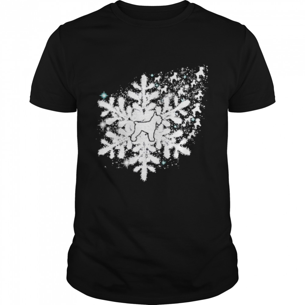 Schnauzer snow flower Xmas shirt