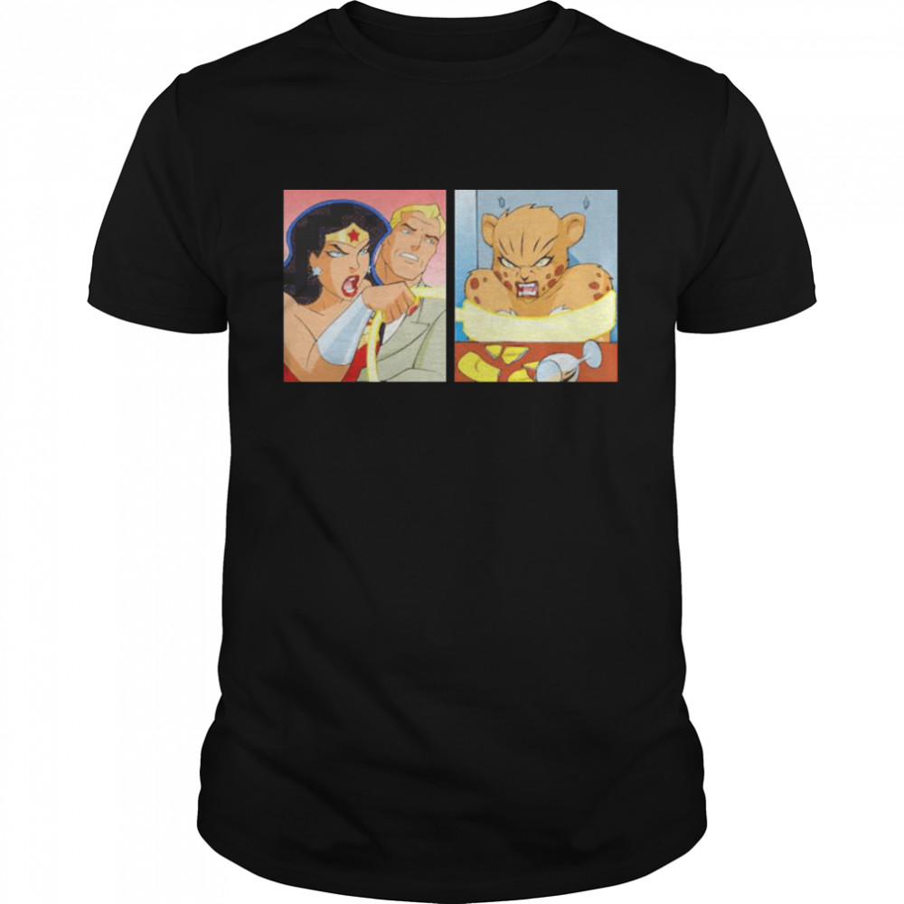 Wonder Woman Yelling at Cheetah shirt