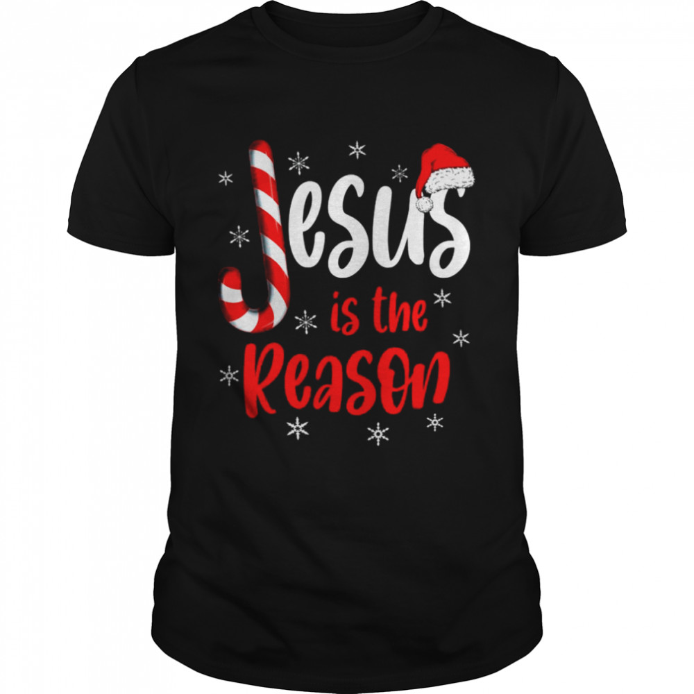 Christian Jesus Is The Reason Candy Cane Religious Christmas shirt