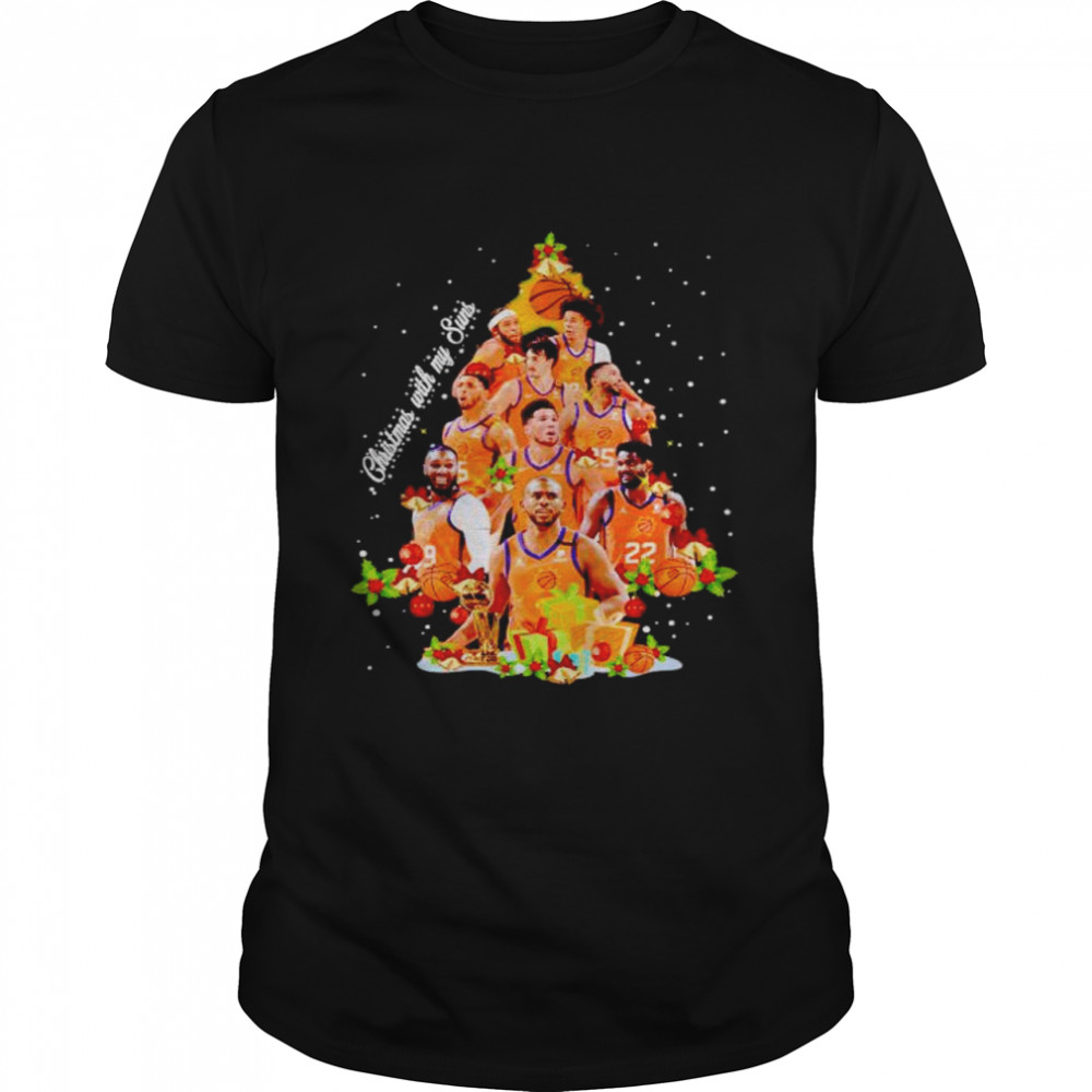 christmas with my Phoenix Suns players Christmas tree shirt