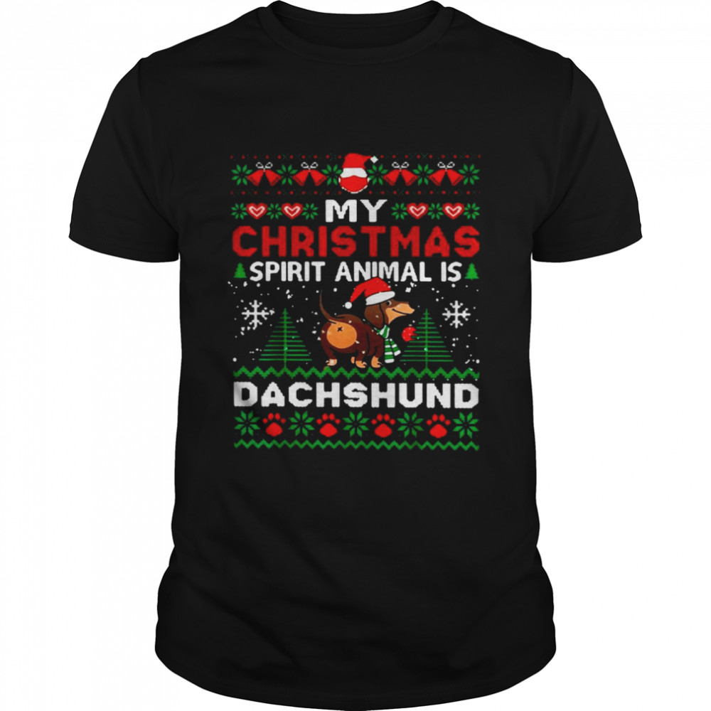 My Christmas Spirit Animal Is Dachshund Dog Sweater Shirt