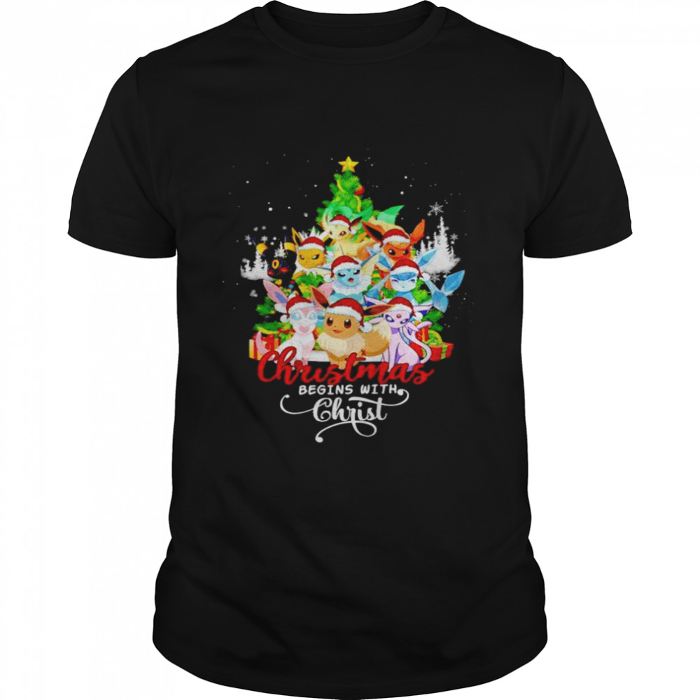 Pokemon CHristmas begins with Christ shirt