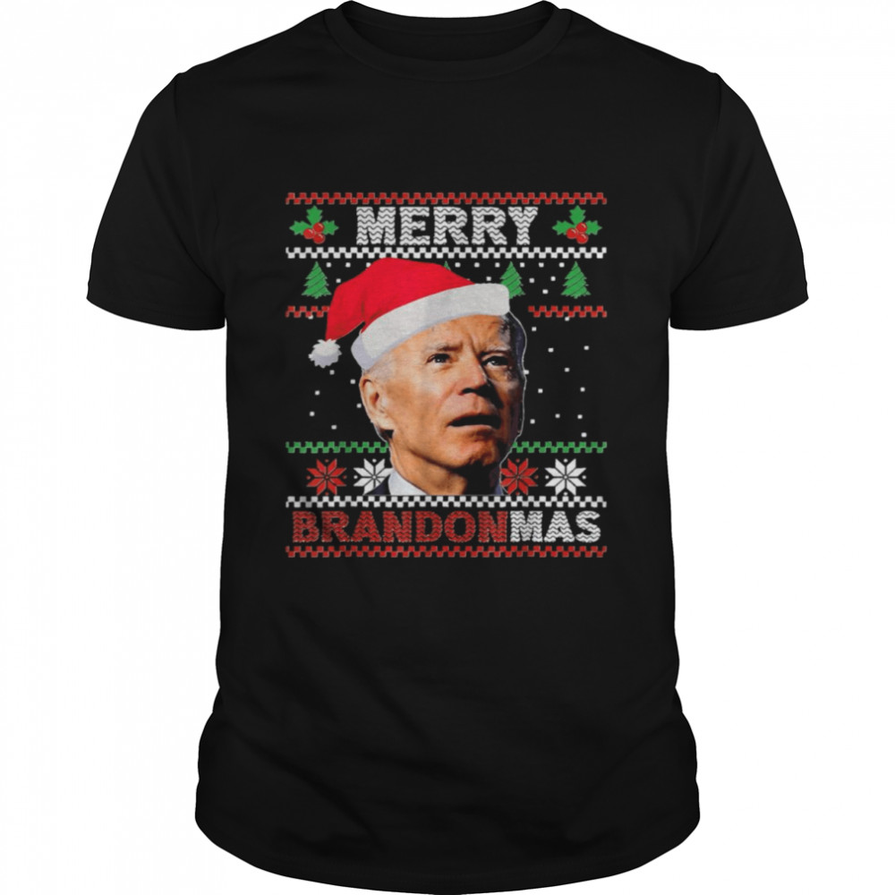 Santa Joe Biden Merry Brandonmas Ugly Christmas shirt