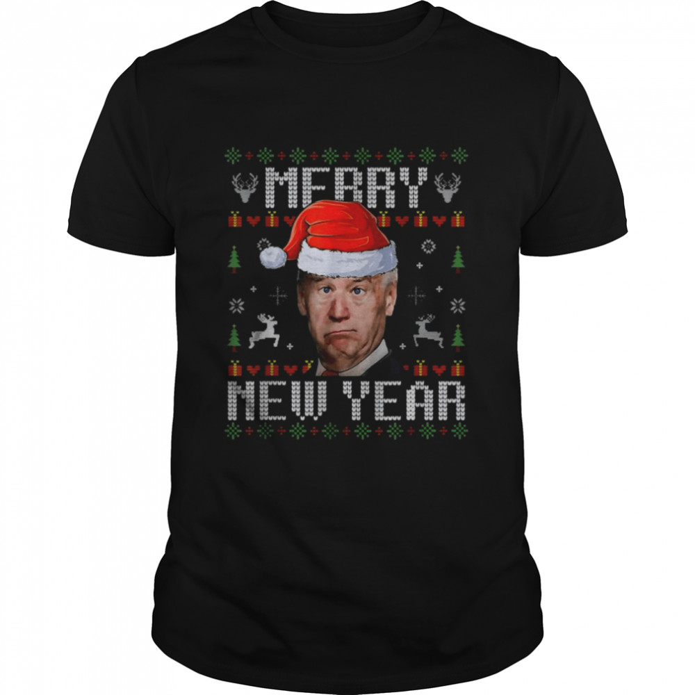 Santa Joe Biden Merry New Year Ugly Christmas shirt