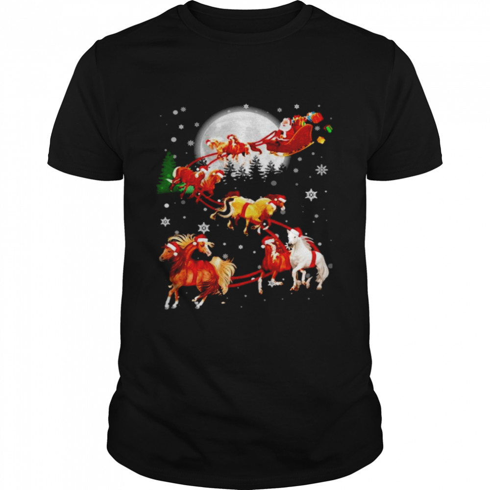 Santa riding horse Xmas shirt