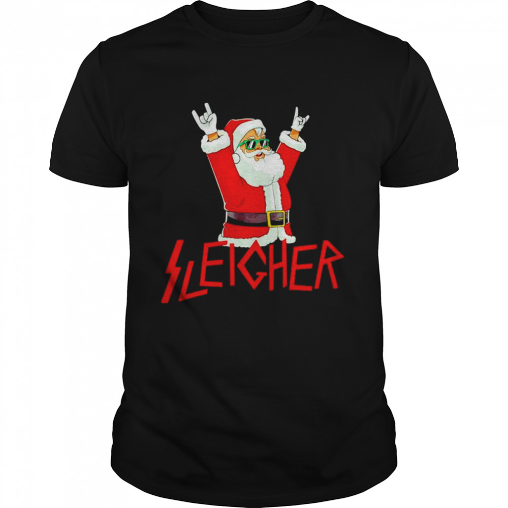 Sleigher Christmas Heavy Metal Music shirt
