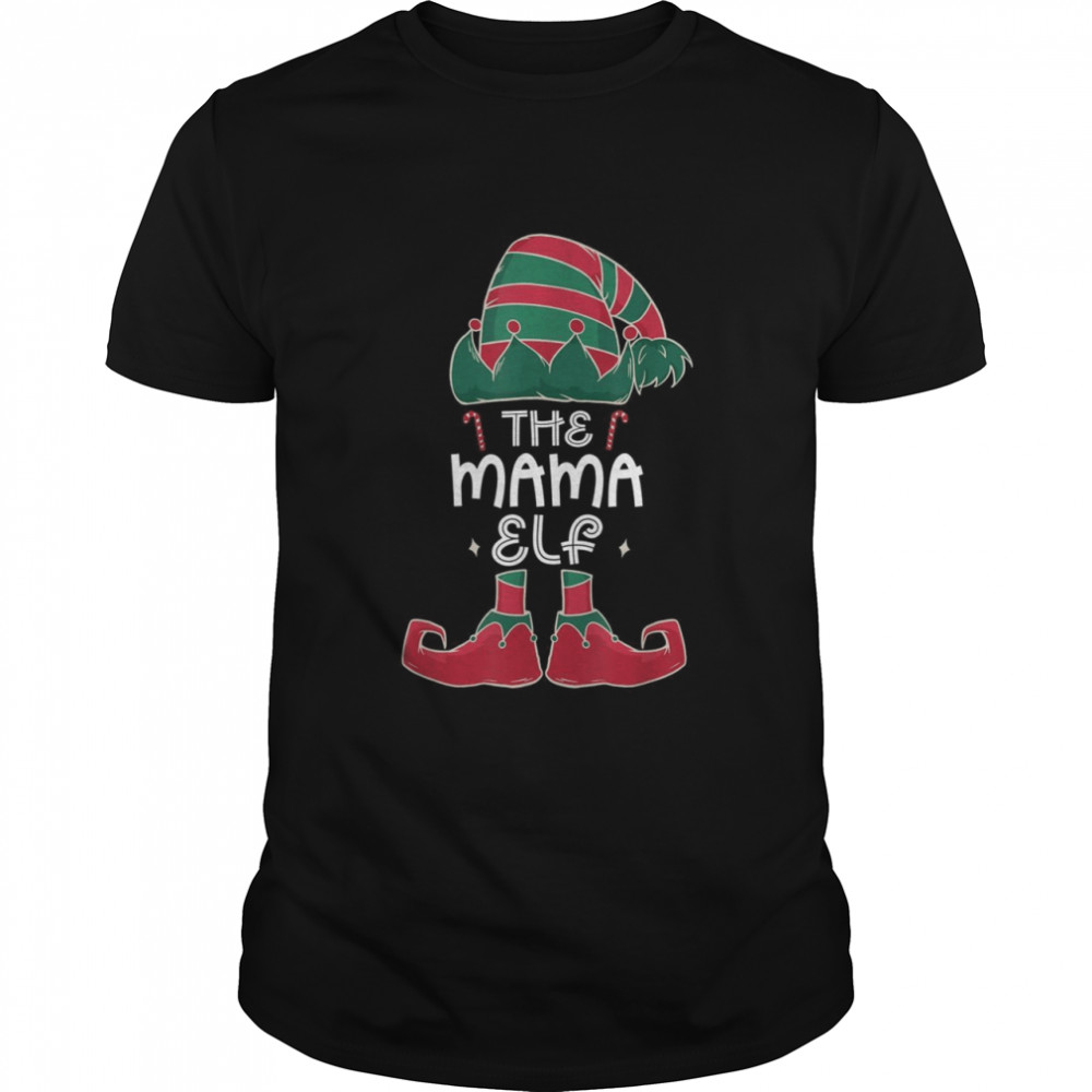 The Mama Elf Matching Family Christmas Party Pajama Shirt