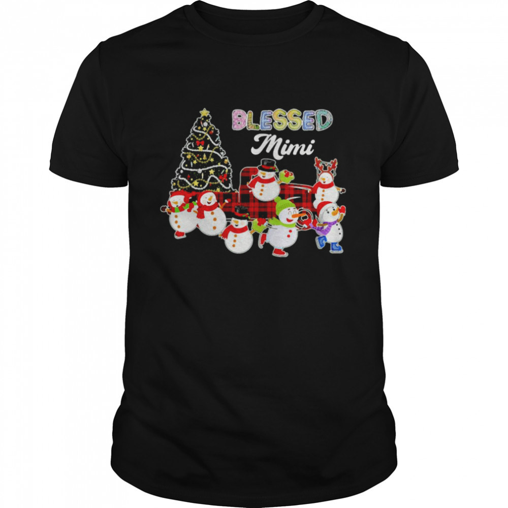 Christmas Snowman Blessed Mimi Christmas Sweater Shirt