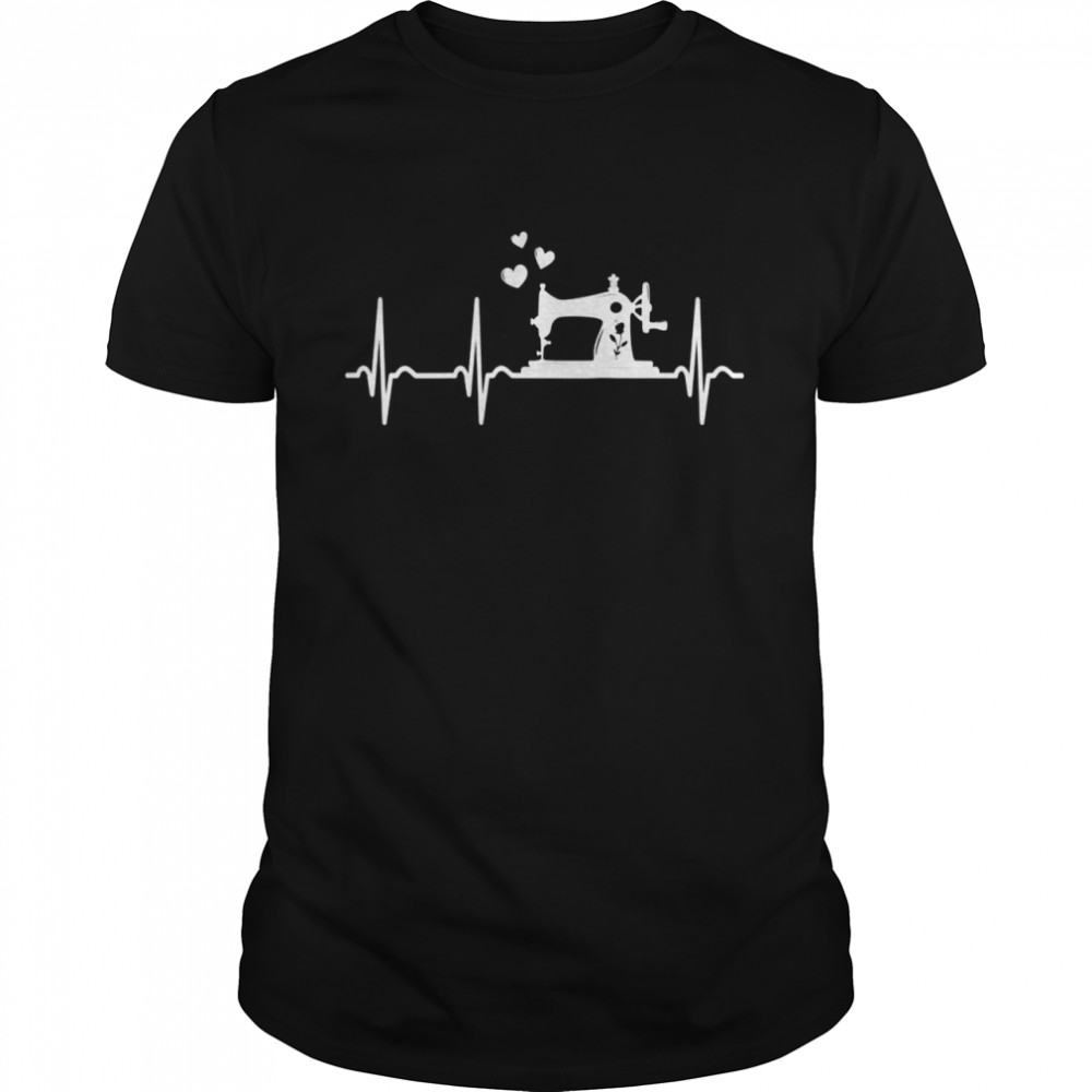 Sewing Machine Heartbeat EKG Seamstress Shirt