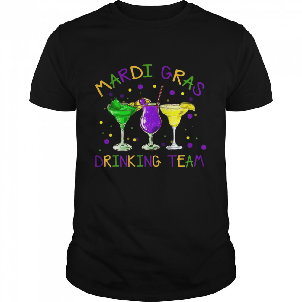 Beer Wine Cocktail Mardi Gras Drinking Team 2022 Shirt