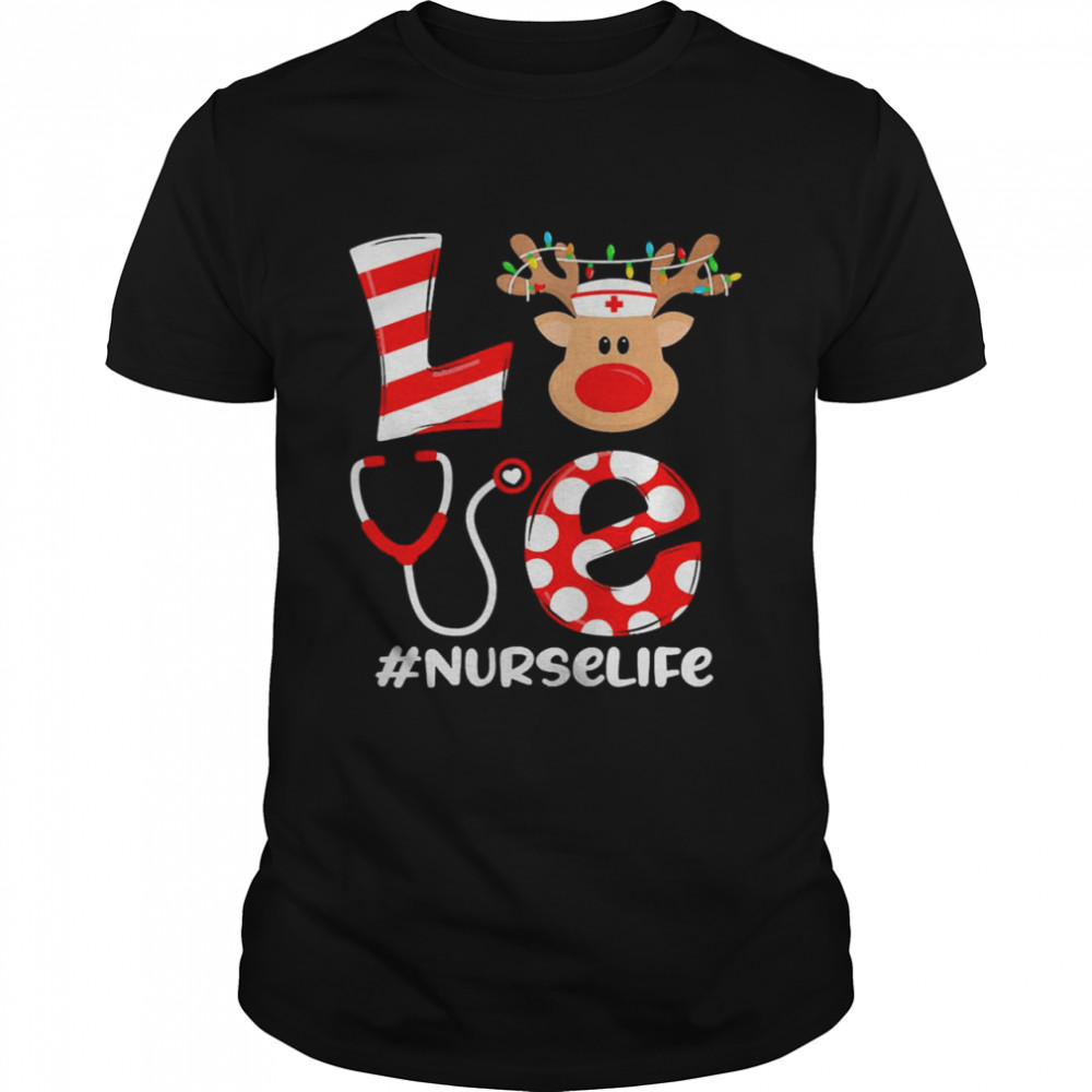 Christmas Nurse Life Love Santa Reindeer Nurse Hat Elf Sweater Shirt