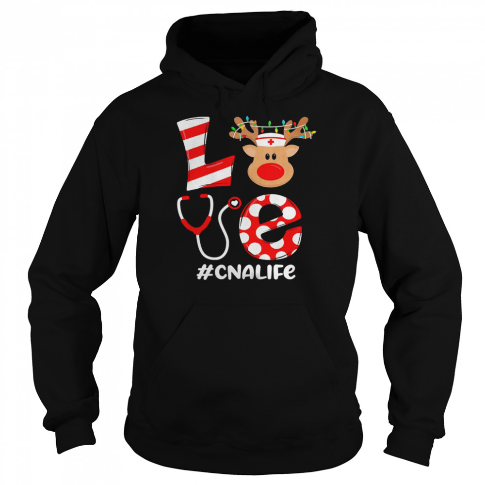 Christmas Nurse Love CNA Life Santa Reindeer Nurse Hat Elf Sweater  Unisex Hoodie