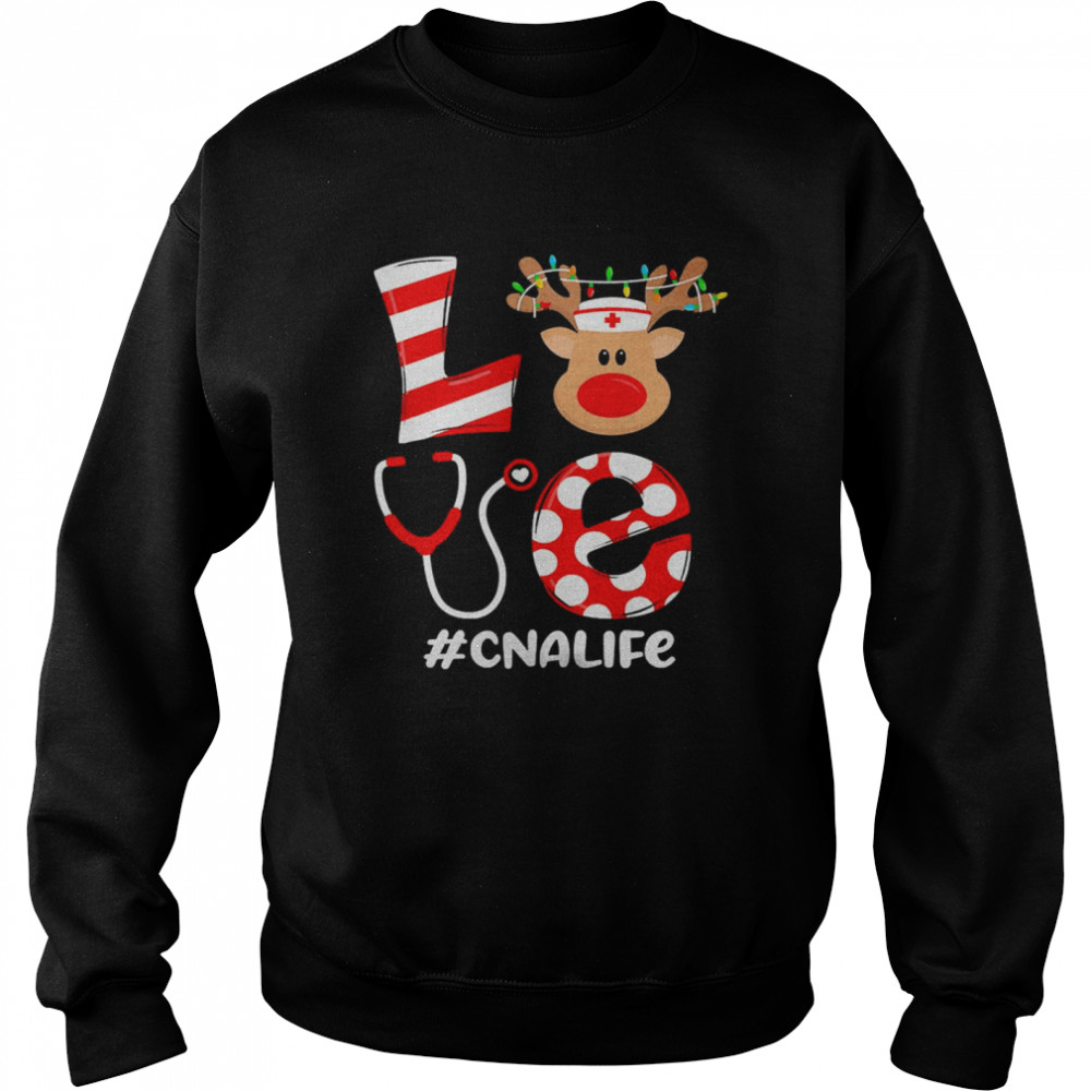 Christmas Nurse Love CNA Life Santa Reindeer Nurse Hat Elf Sweater  Unisex Sweatshirt