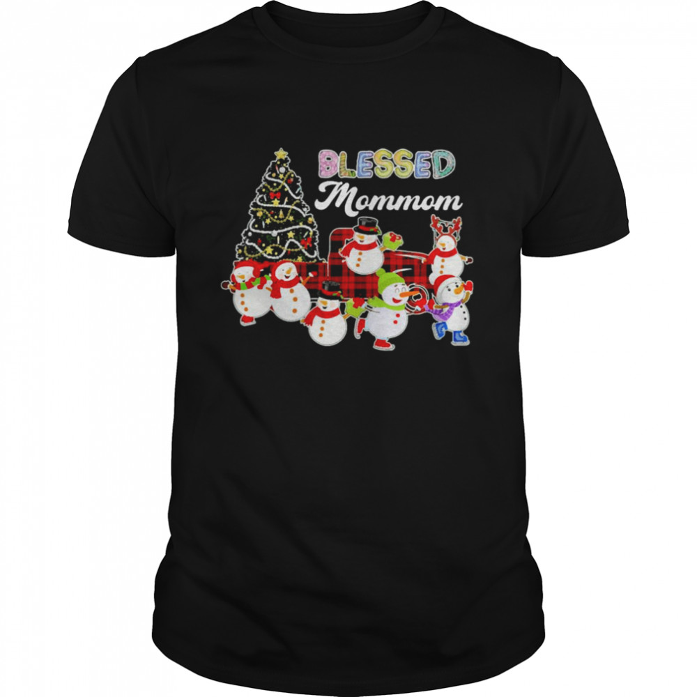 Christmas Snowman Blessed Mommom Christmas Sweater Shirt