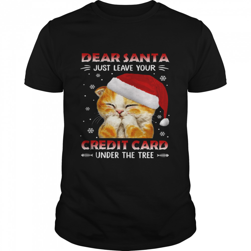 Dear santa just leave your credit card under the tree shirt