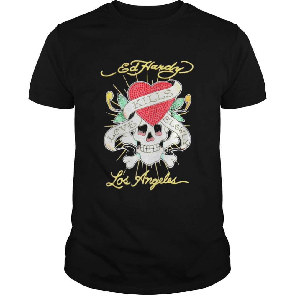 ed Hardy Womens Love Kills Slowly Tee Shirt