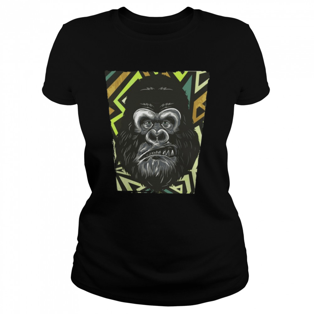Gorilla  Tribal Ape Vintage Retro Gorillas  Classic Women's T-shirt