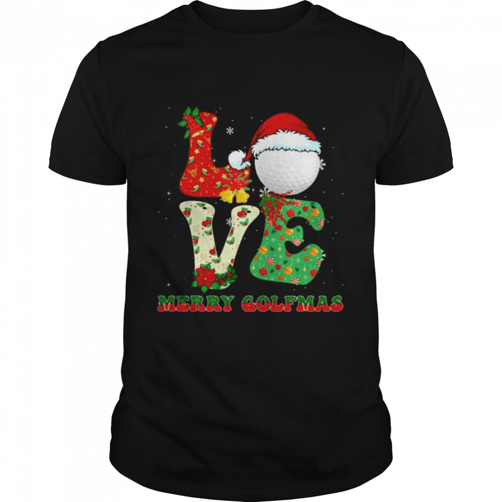 Love Santa Golf Merry Golfmas Christmas shirt