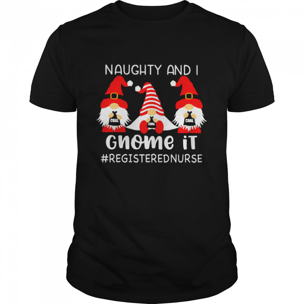 Naughty And I Gnome It Registered Nurse Christmas Sweater Shirt