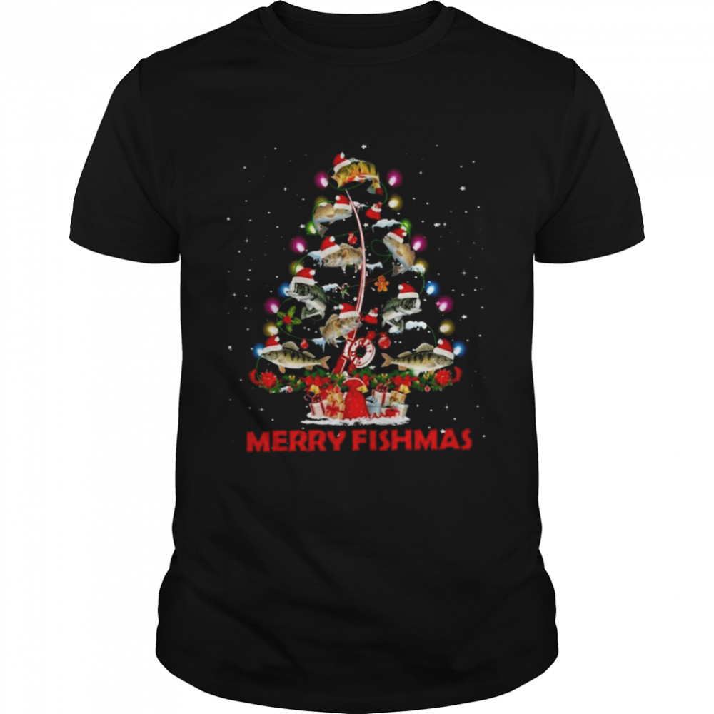 Santa Fish Tree Merry Fishmas shirt