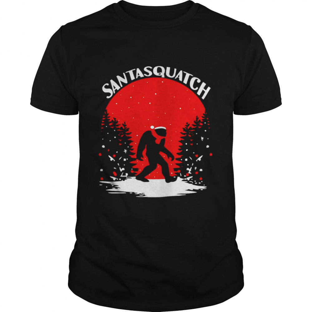 Santa Squatch Christmas Holiday shirt