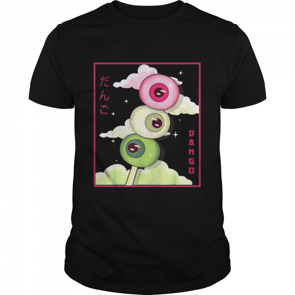 Weirdcore Aesthetic Kawaii Japanese Dango Mochi Eyeballs  Classic Men's T-shirt