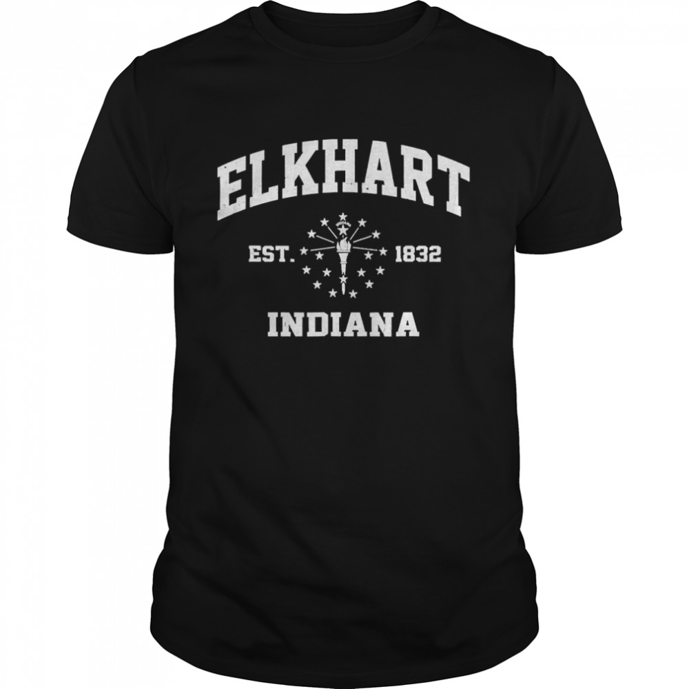 Elkhart Indiana IN vintage state Athletic style Shirt