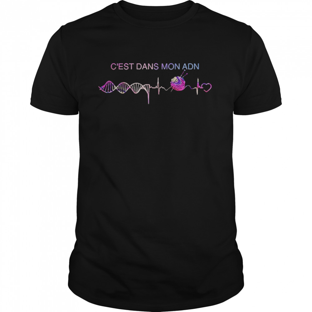 Heartbeat Cest Dans Mon Adn Knitting Shirt