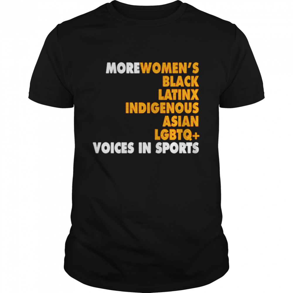 More diverse voices in sports shirt