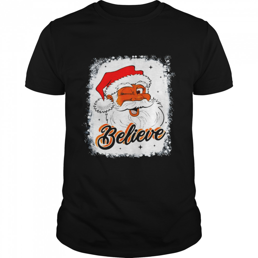 Premium black Believe Santa Claus African American shirt