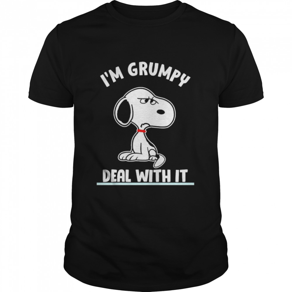 Snoopy I’m grumpy deal with it shirt