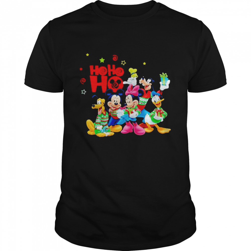 Top disney characters merry Christmas Ho ho ho shirt