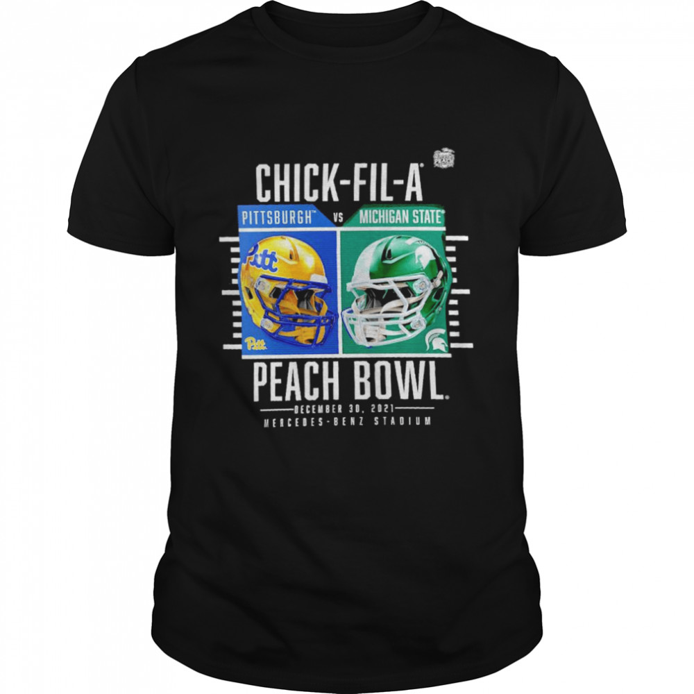 Pitt Panthers vs. Michigan State Spartans chick-fil-a peach bowl shirt