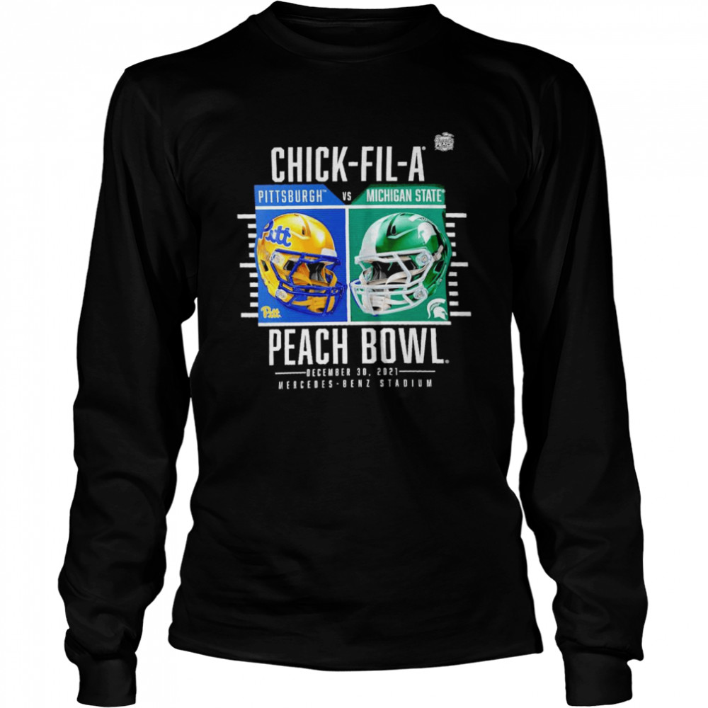 Pitt Panthers vs. Michigan State Spartans chick-fil-a peach bowl shirt Long Sleeved T-shirt