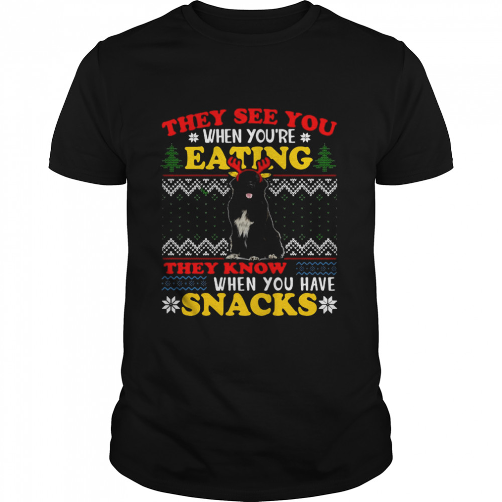 Newfoundland Ugly Christmas They See You’re Eating Xmas Sweater Shirt