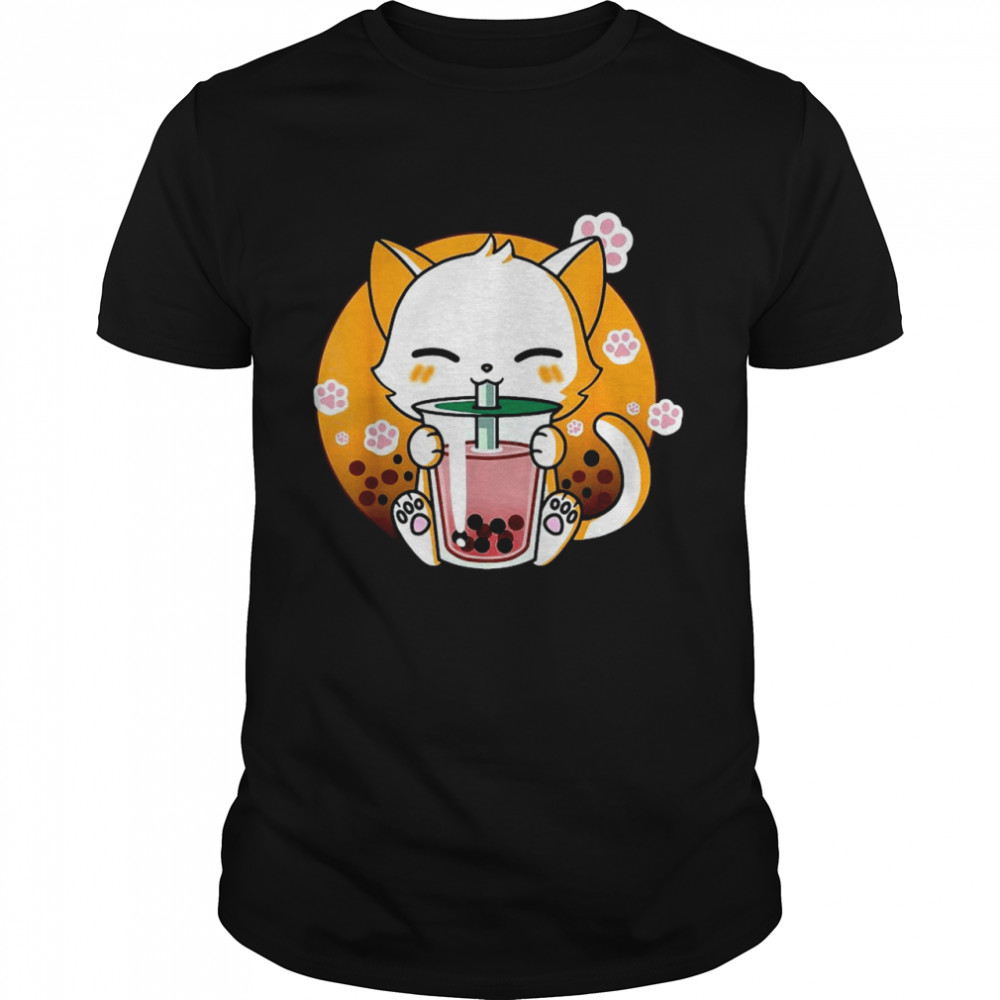 Cat Boba Tea Bubble Tea Anime Kawaii Neko Gifts Girls Teens Shirt