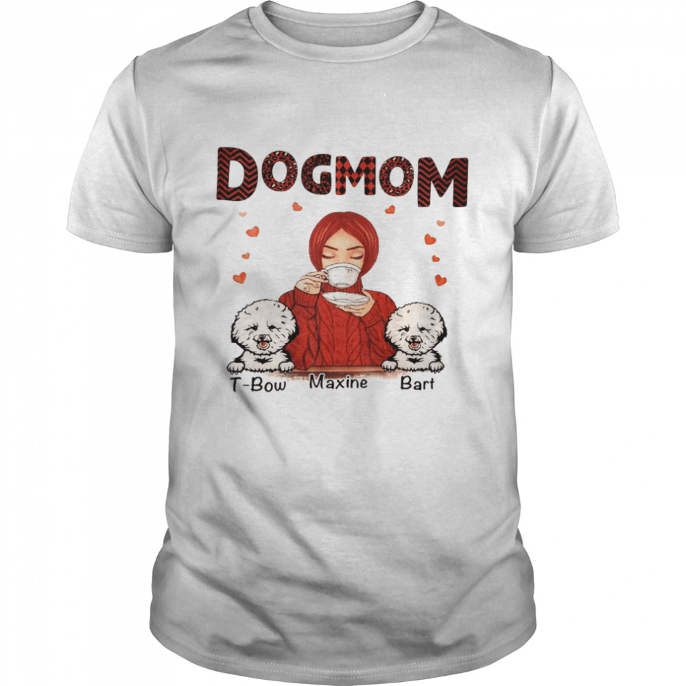 Dog mom t bow maxine bart shirt
